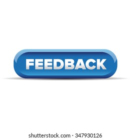 Feedback button blue vector