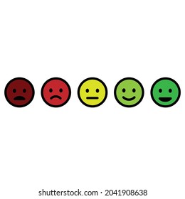 Feedback buttons - emoticon ratings - network satisfaction survey buttons - Satisfaction survey icons 