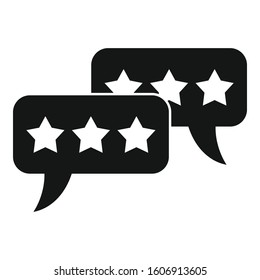 Feedback chat icon. Simple illustration of feedback chat vector icon for web design isolated on white background