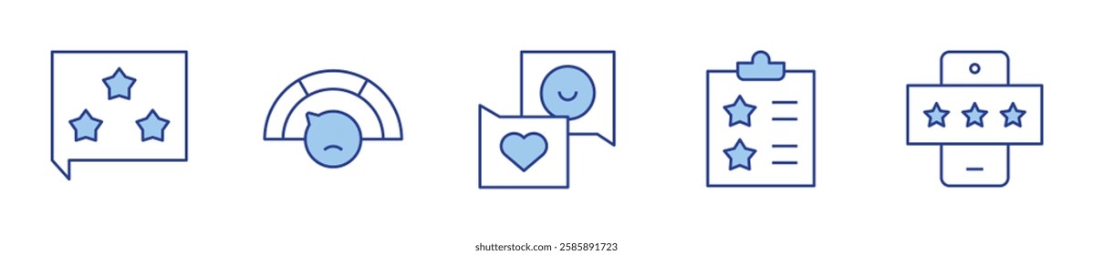 feedback, checklist, bad quality, rating. Feedback Icon vector illustration. Line Duotone style. Editable stroke.