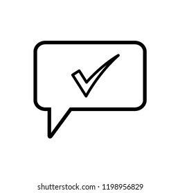 feedback - checkmark icon vector