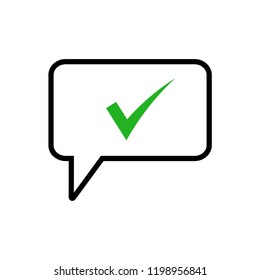 feedback - checkmark icon vector