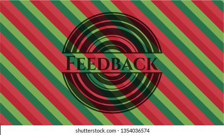 Feedback christmas colors emblem.