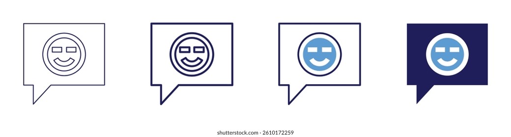 Feedback cohesion icon in 4 different styles. Thin Line, Line, Bold Line, Duotone. Duotone style. Editable stroke.