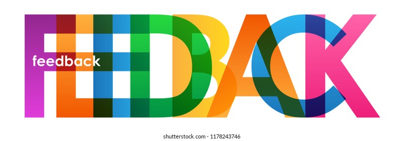 FEEDBACK colorful letters banner