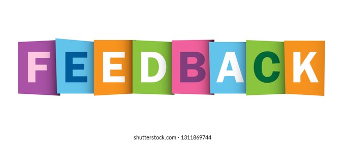 FEEDBACK colorful typography banner