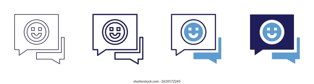Feedback compliance check icon in 4 different styles. Thin Line, Line, Bold Line, Duotone. Duotone style. Editable stroke.