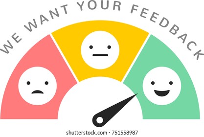 Feedback concept design, emotions scale background and banner