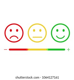 Feedback concept design, smile vector icon
