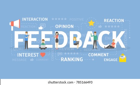 Feedback concept illustration. Idea of interest, response and opinion.