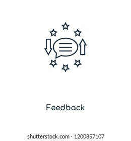 Feedback concept line icon. Linear Feedback concept outline symbol design. This simple element illustration can be used for web and mobile UI/UX.