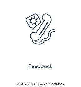 Feedback concept line icon. Linear Feedback concept outline symbol design. This simple element illustration can be used for web and mobile UI/UX.