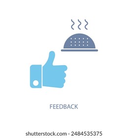 feedback concept line icon. Simple element illustration. feedback concept outline symbol design.