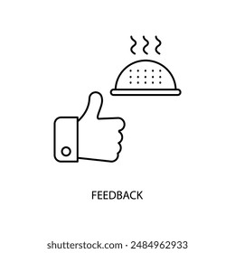 feedback concept line icon. Simple element illustration. feedback concept outline symbol design.