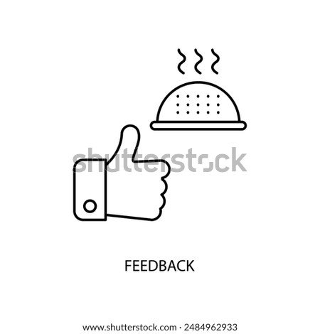 feedback concept line icon. Simple element illustration. feedback concept outline symbol design.