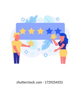 Feedback concept. Vector illustration in flat style.