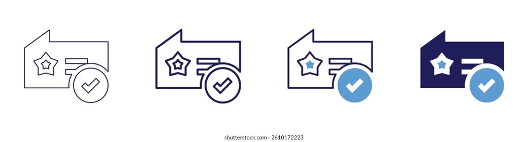 Feedback conceptual shift icon in 4 different styles. Thin Line, Line, Bold Line, Duotone. Duotone style. Editable stroke.