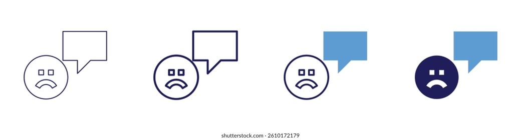 Feedback corrective action icon in 4 different styles. Thin Line, Line, Bold Line, Duotone. Duotone style. Editable stroke.