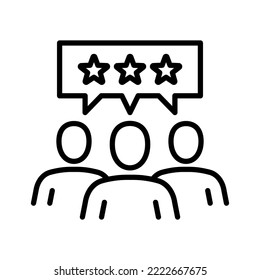 Feedback and customer review. Customer service and user experience concept. Pictogram isolated on a white background. Vector illustration.