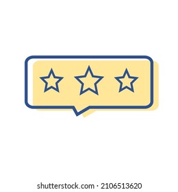 feedback customer satisfaction lineal icon color. vector simple lineal star logo illustration.