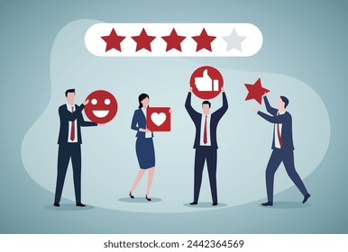 Feedback, Customer Support Related Modern Flat Design Style Vector Illustration