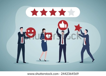 Feedback, Customer Support Related Modern Flat Design Style Vector Illustration