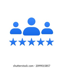 Feedback from customers. Team rating. Simple icon.