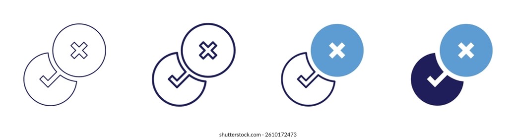 Feedback cycle automation icon in 4 different styles. Thin Line, Line, Bold Line, Duotone. Duotone style. Editable stroke.