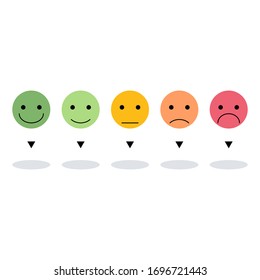 Feedback design concept and emotions vector illustration