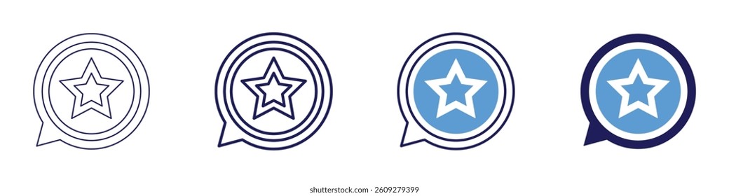 Feedback discipline icon in 4 different styles. Thin Line, Line, Bold Line, Duotone. Duotone style. Editable stroke.