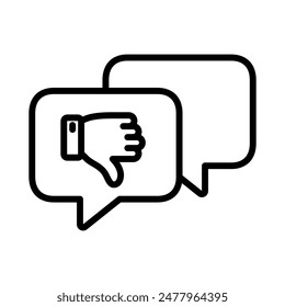 feedback dislike icon line vector illustration design template