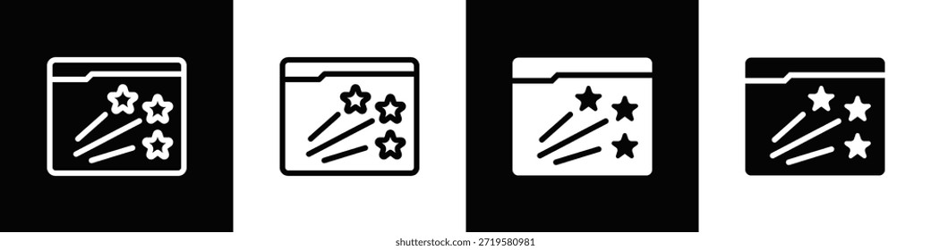 Conjunto de iconos monocromáticos duales de Comentarios