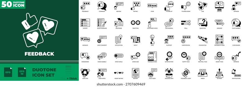 Conjunto de iconos editables Duotone de Comentarios