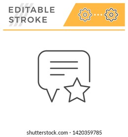Feedback editable stroke line icon