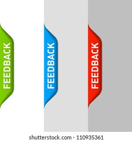 Feedback element. Vector.