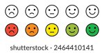 feedback emoji icon set. face expression and rating emoji icon. vector designs.