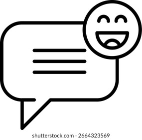 Comentarios emoji Línea Vector Diseño de iconos