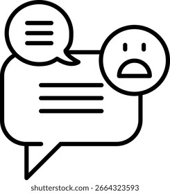Comentarios emoji Línea Vector Diseño de iconos