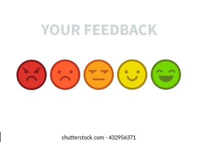 Feedback emoji set. Vector feedback concept illustration.