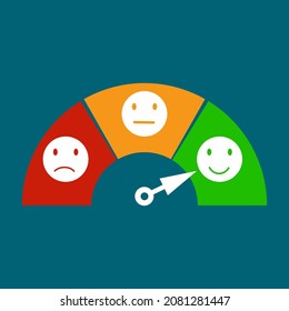 Icono de diseño de emoticono de retroalimentación. ilustración vectorial