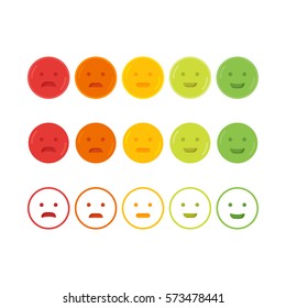 Feedback emoticon emoji smile icon vector illustration.