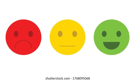 Feedback emoticon icon set.Colorful emoticons.Emoji set.Emoticon reactions.