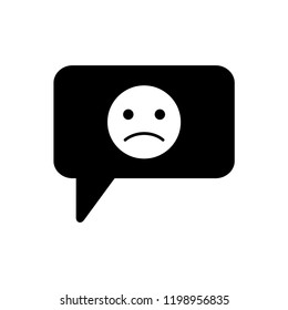 feedback - emoticon - sad icon vector
