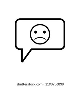 feedback - emoticon - sad icon vector