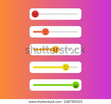 Feedback emoticons emojis. Smiley icon set , happy, neutral, sad, emoji, icon - Customer satisfaction rating scale with good and bad emotions. Vector illustration. feedback counter rumble slider