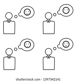 Feedback emotion flat design icon set