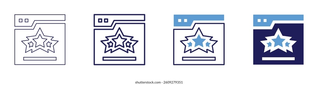 Feedback extraction icon in 4 different styles. Thin Line, Line, Bold Line, Duotone. Duotone style. Editable stroke.