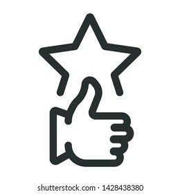 feedback favorite - minimal line web icon. simple vector illustration. concept for infographic, website or app.