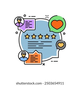 Feedback Fill Color Icon, Vector illustration