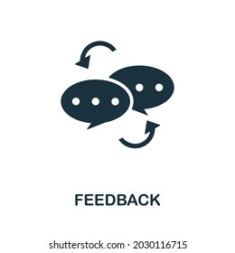 Feedback flat icon. Colored sign from leadership collection. Creative Feedback icon illustration for web design, infographics and more